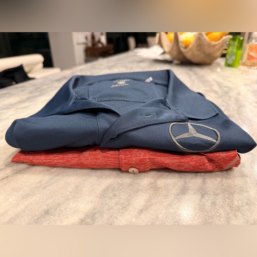 2 Men’s Mercedes Benz polo Shirt Set